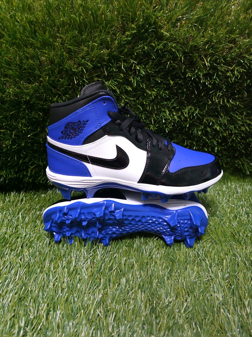 Air Jordan 1 Retro MCS 'Game Royal' Football Cleats Size 9